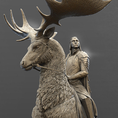 Thranduil on Elk; Weta Collectible Sculpture