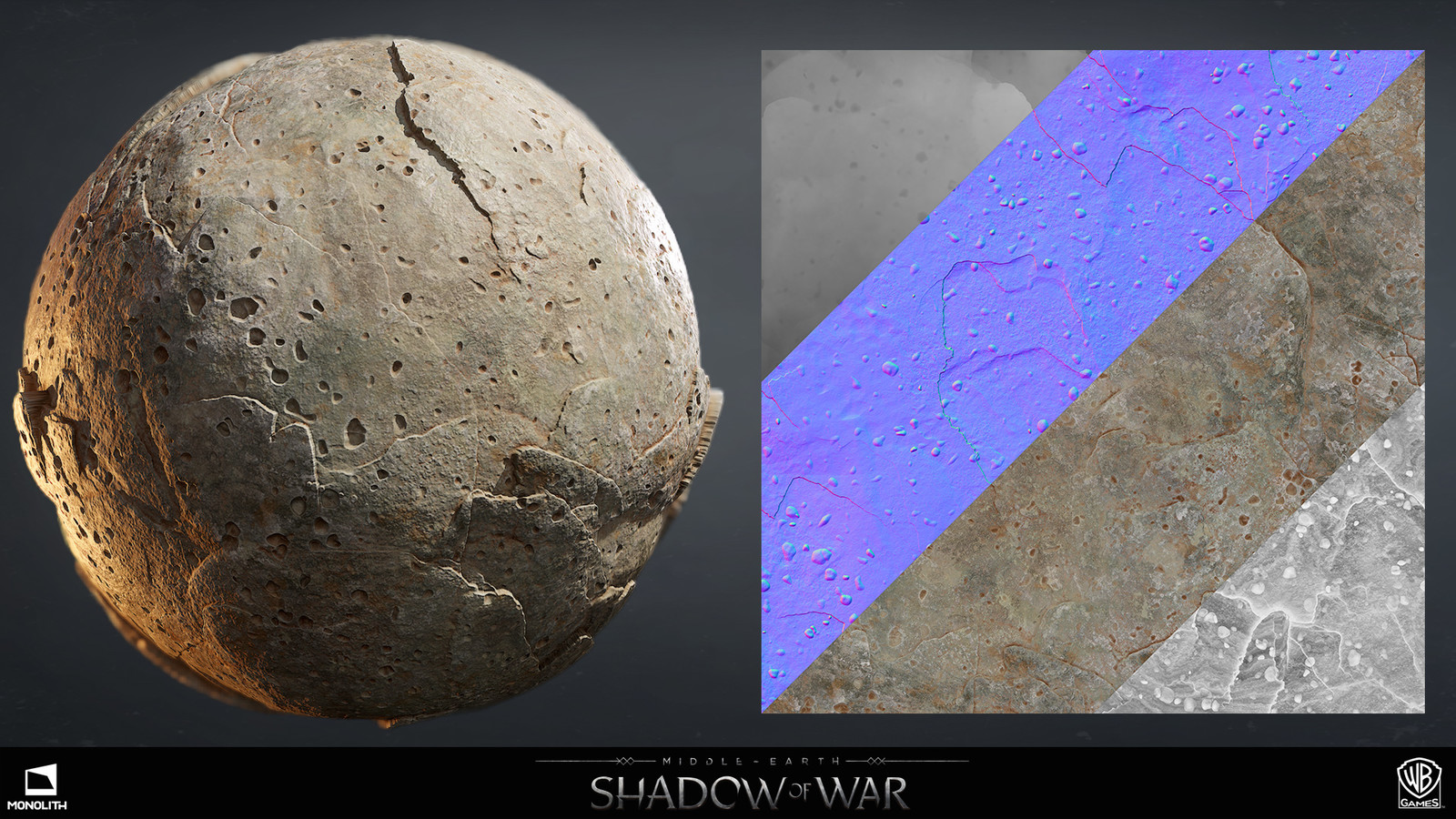 Initial height map data from Gavin Vaden combined with elements from  and finished in Substance Designer.