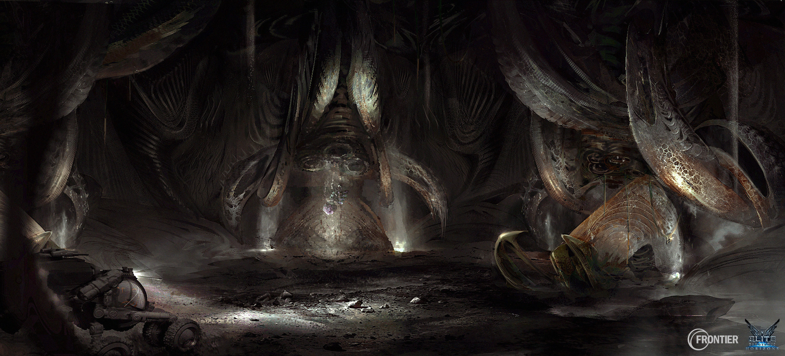 Artstation Thargoid Mothership Probe Nursery Room Emilie Rinna