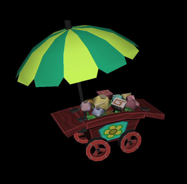 Props modeling for MySims Agents. Daisy's flower cart. 