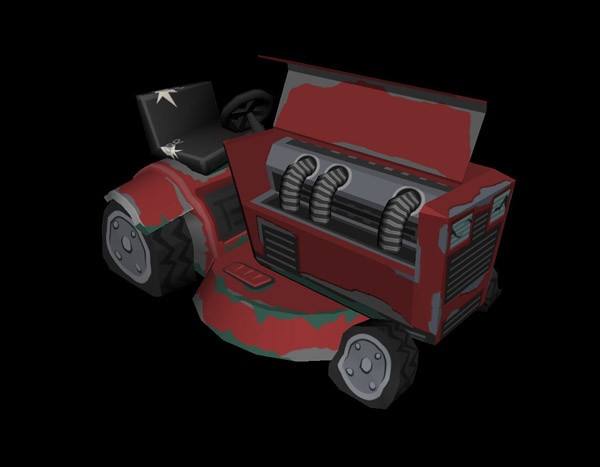 Props modeling for MySims Agents. Old riding lawn mower.