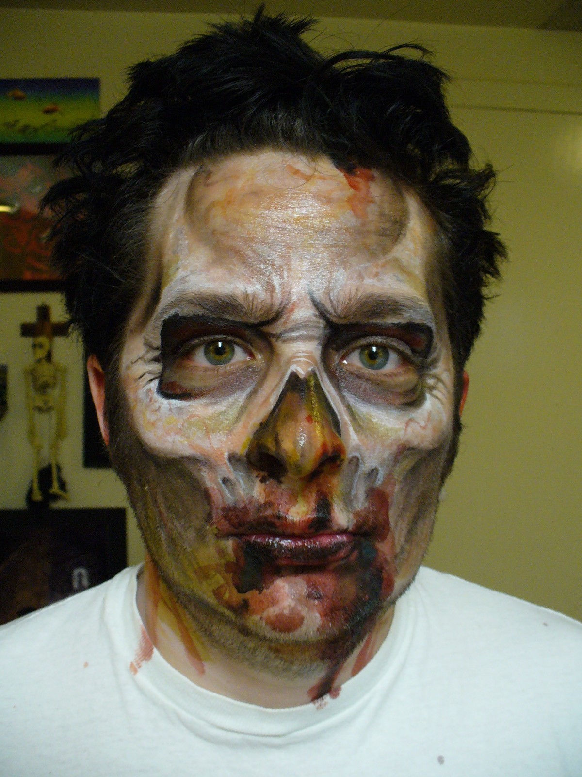 2D Zombie Makeup on Joe
