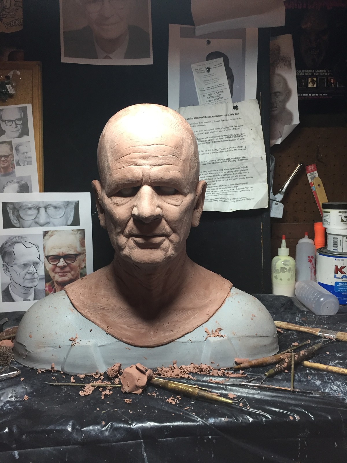 Old Man Silicone Mask Sculpture #2