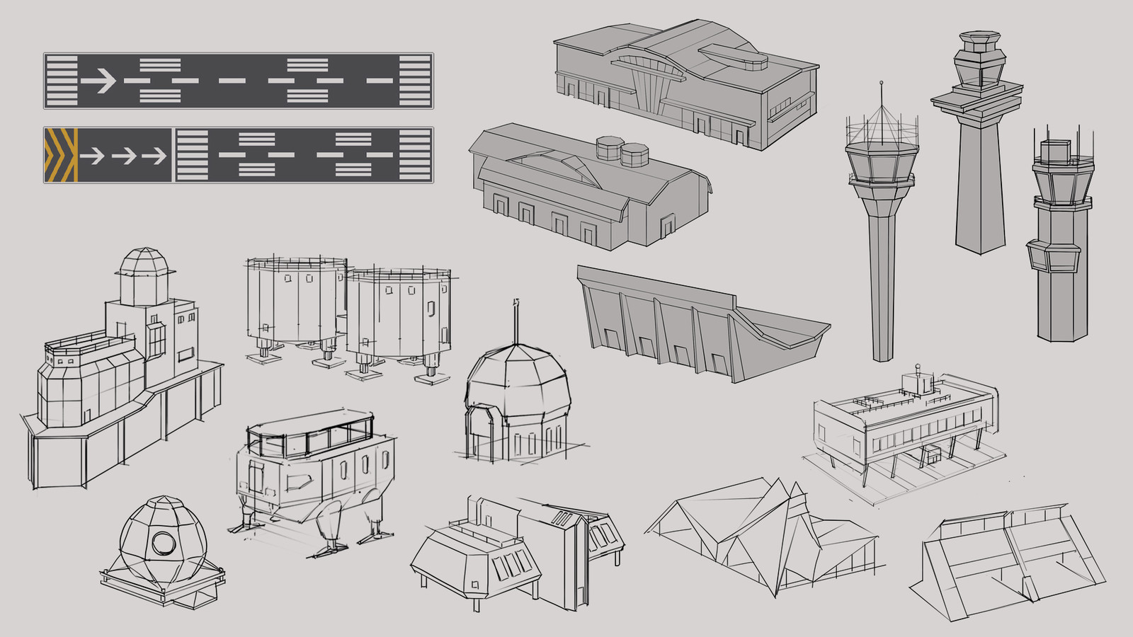 Architectural designs done by Uriel Tan https://www.artstation.com/premonition