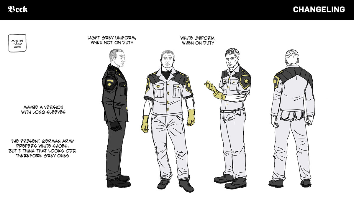 Major Victor Beck, Oberstabsarzt, uniform concepts.