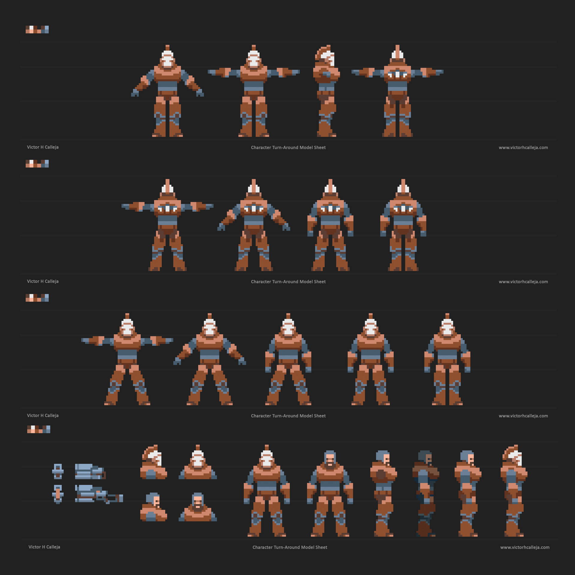 Victor Calleja - Pixel Art Character Turn Around