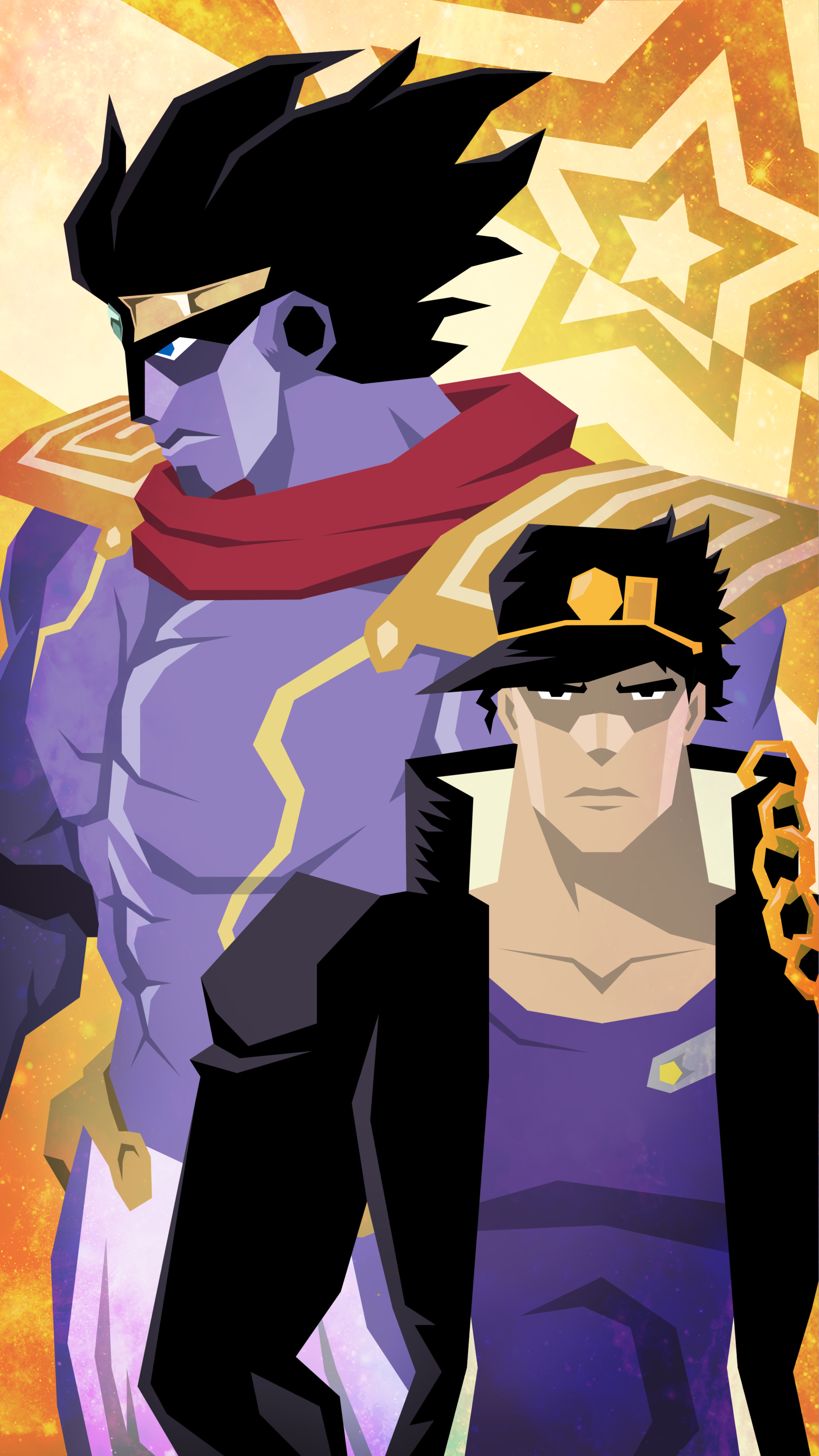 Artstation Jotaro Kujo Star Platinum Low Polygon Wallpaper Zack Chua