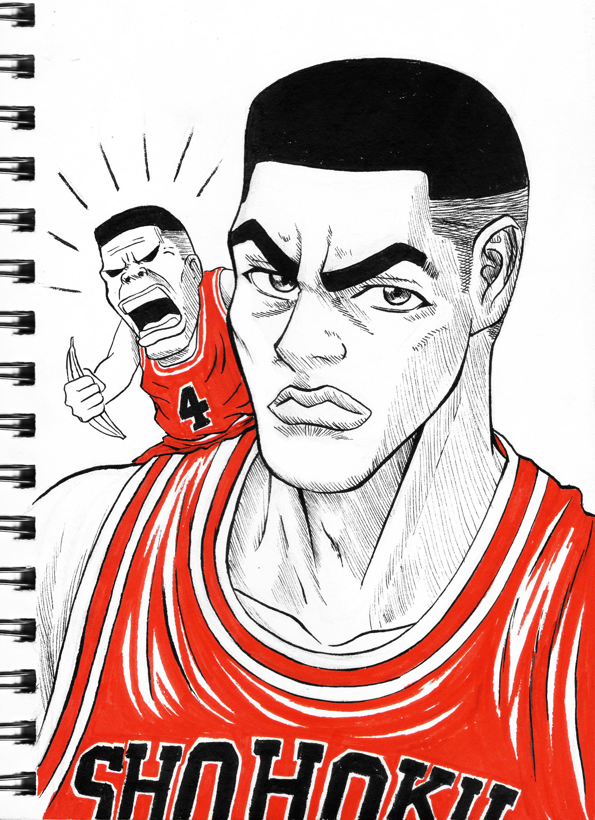 Get Wallpaper Artstation Takenori Akagi Gorilla Slam Dunk Inktober Day Free HD