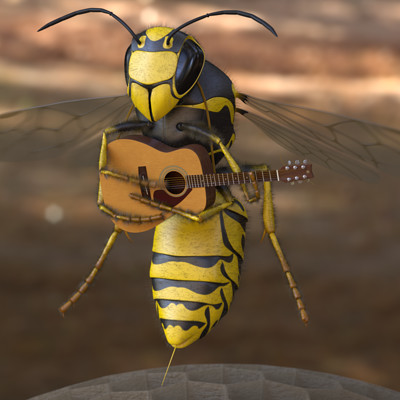 Pietro della mea vespa nel bosco 12 con chitarra laterale 07
