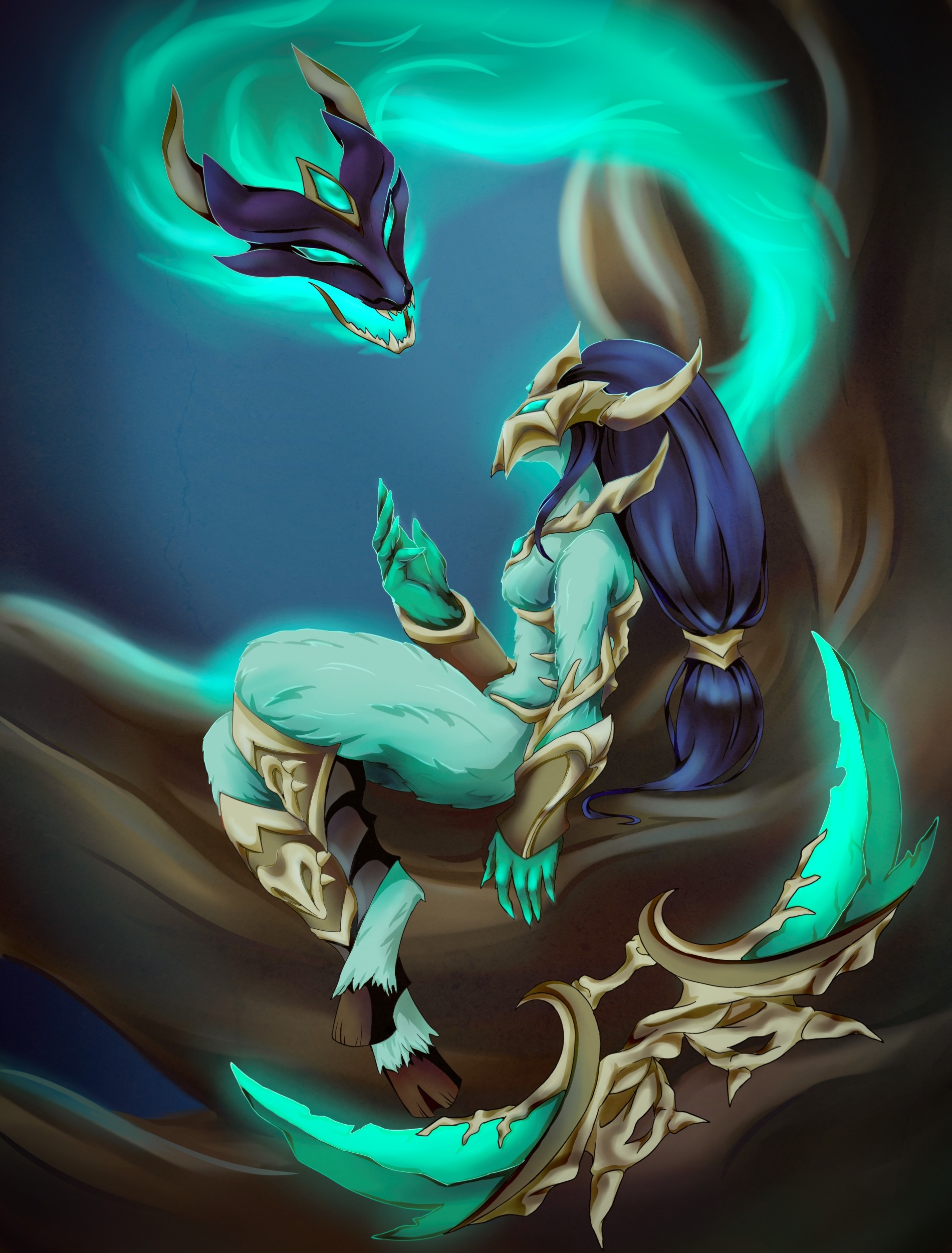 My skin concept for Kindred from League of legends.