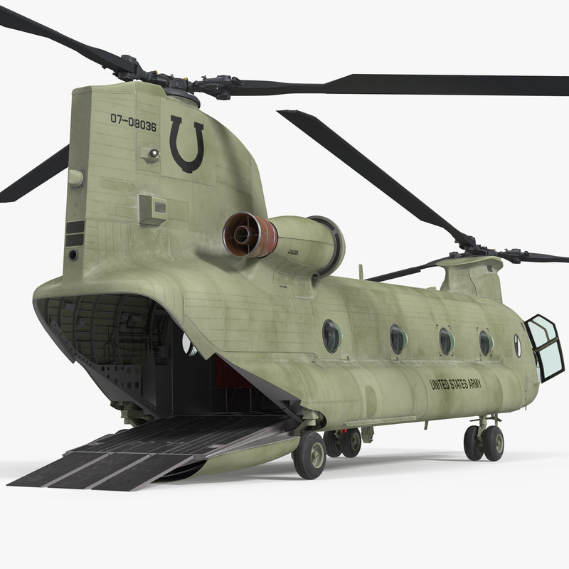 Artstation Us Army Transport Helicopter Ch 47 Chinook Rigged 3d