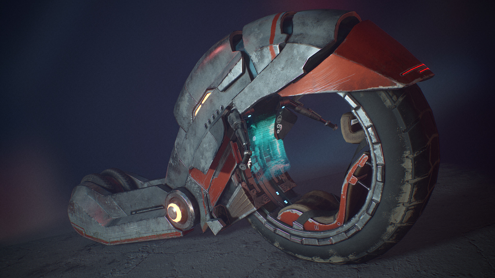 Sci Fi мотоцикл киберпанк
