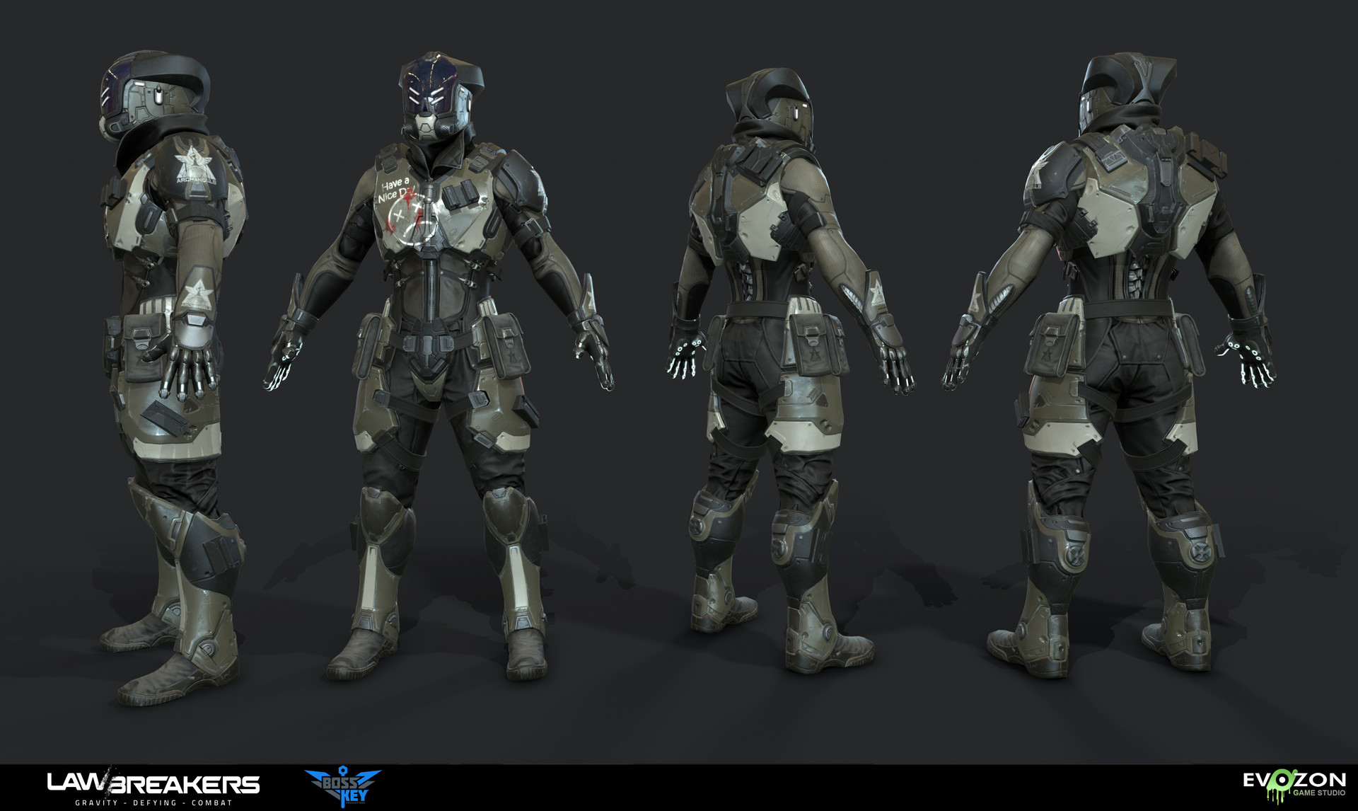Artstation Lawbreakers Wraith Evozon Game Studio