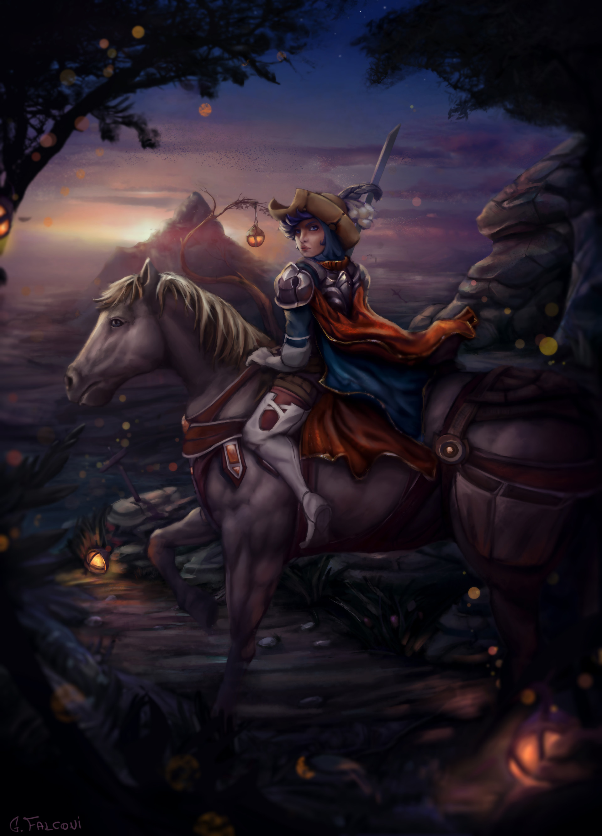 Get Wallpaper Artstation Princess Knight Ribbon No Kishi La Principessa Desktop Wallpaper Free