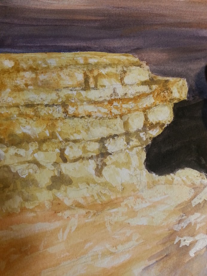 detail of rock wall.