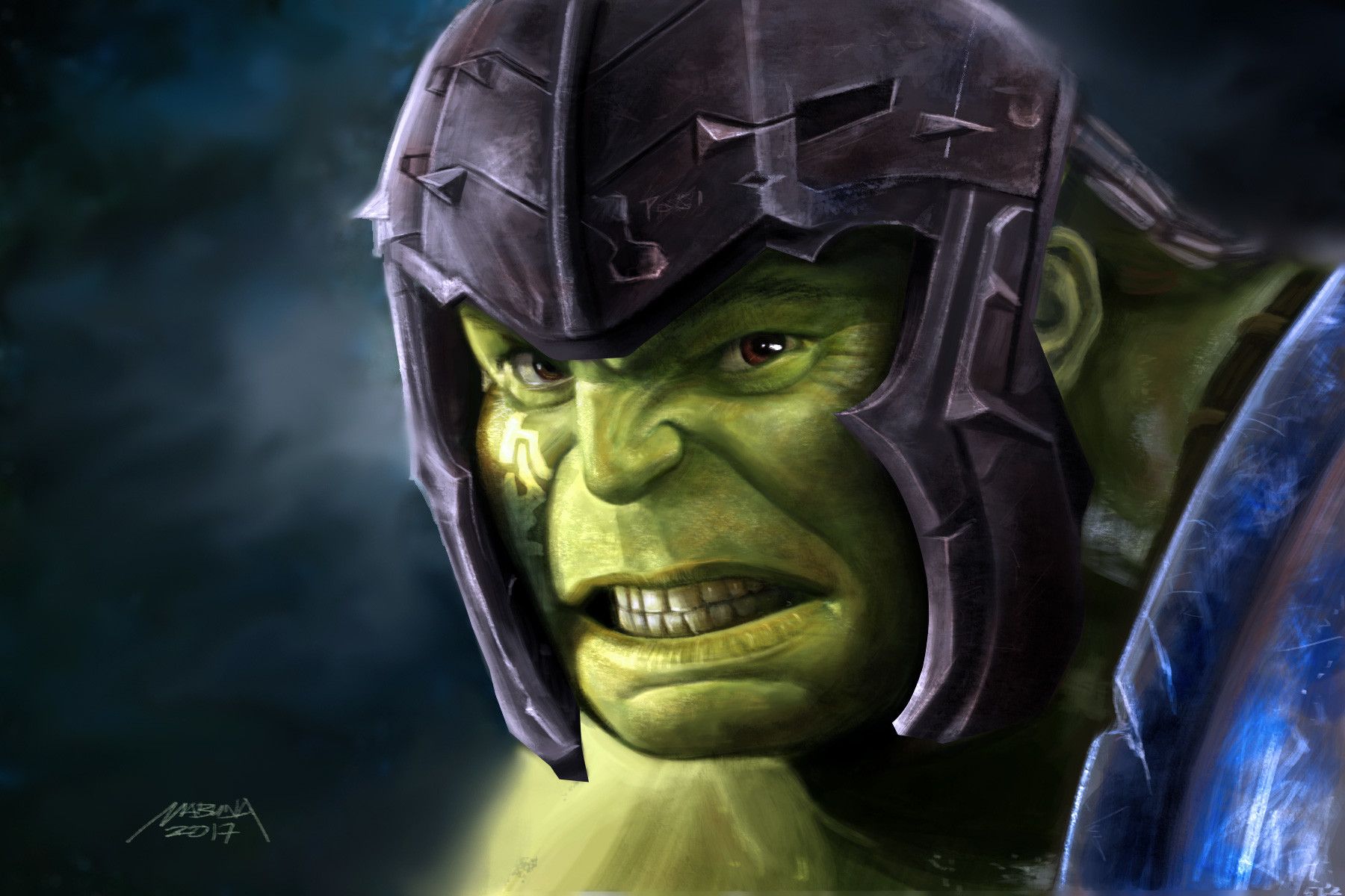 Mark Mabuna The Incredible Hulk Ragnarok Movie Digital Painting