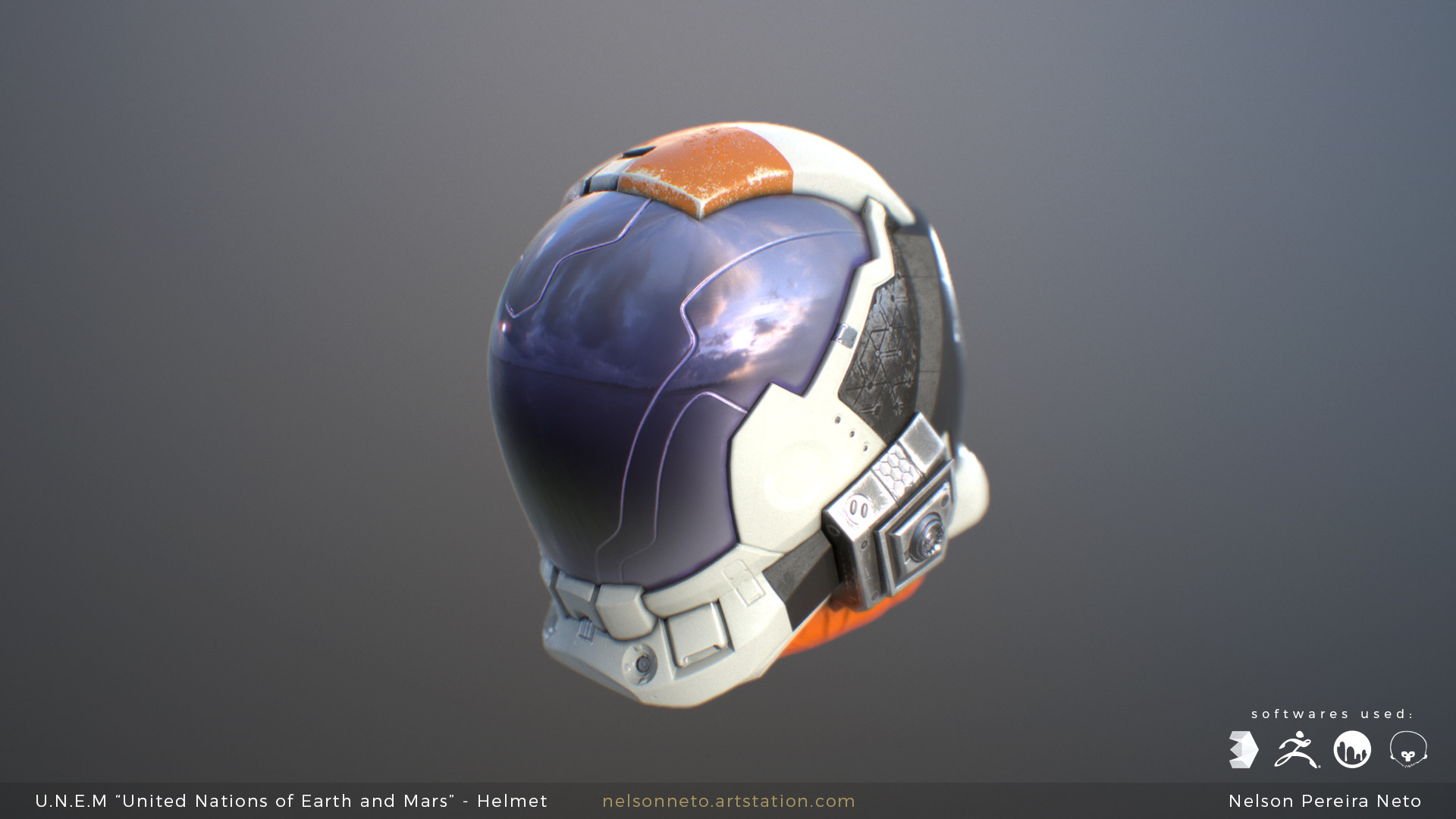 Artstation Future Helmet Unem Nelson Neto