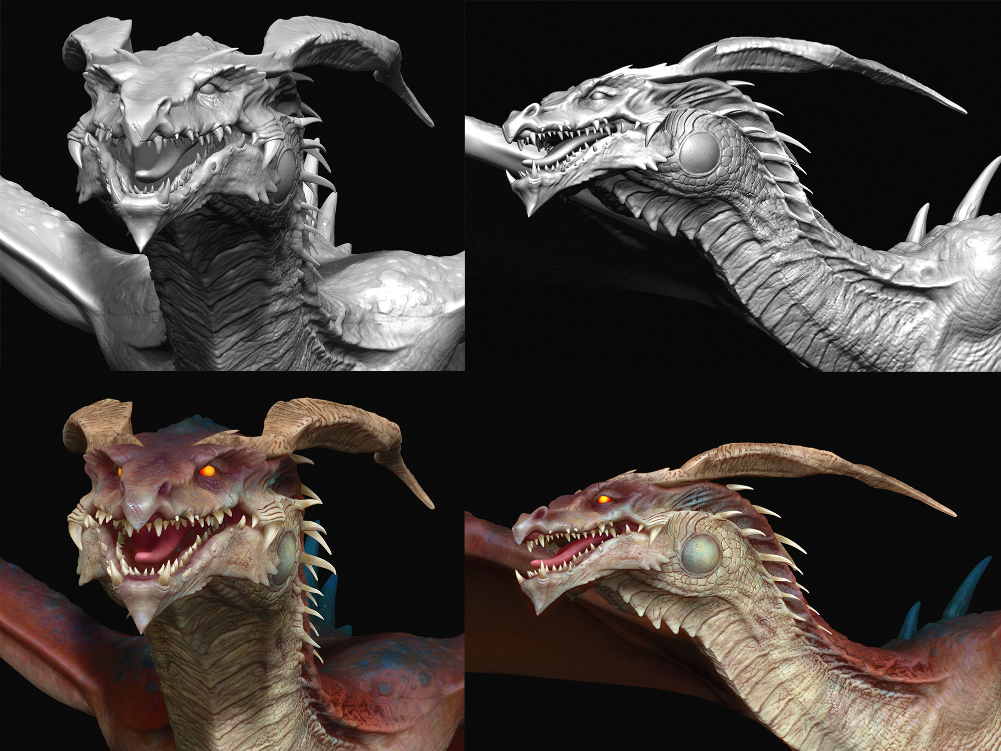 close-up shot from zbrush and polypaint