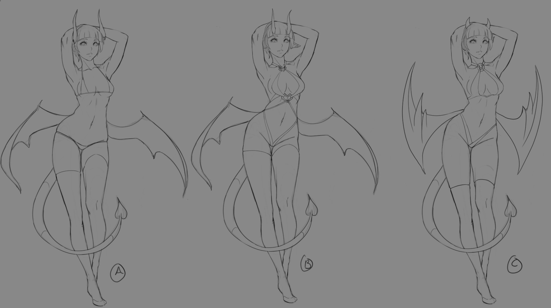 Trying to figure out which micro bikini worked best for the figure. 