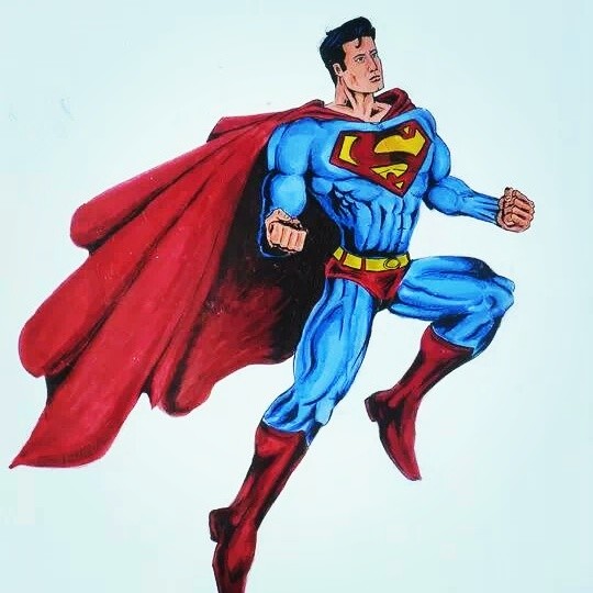 Artstation Superman Wall Painting Nilotpal Bagti