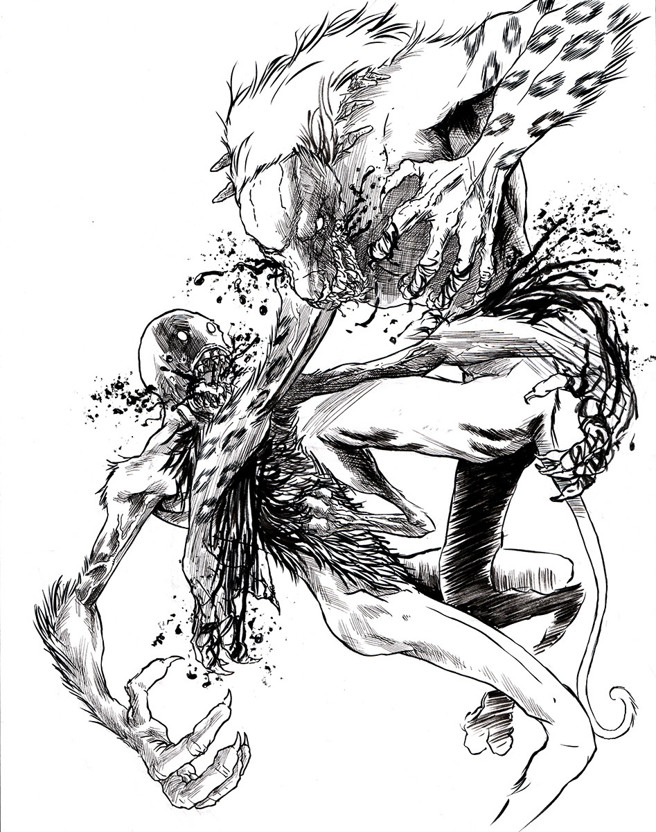 Wendigo vs Captain Daimio possessed by the Jaguar Spirit