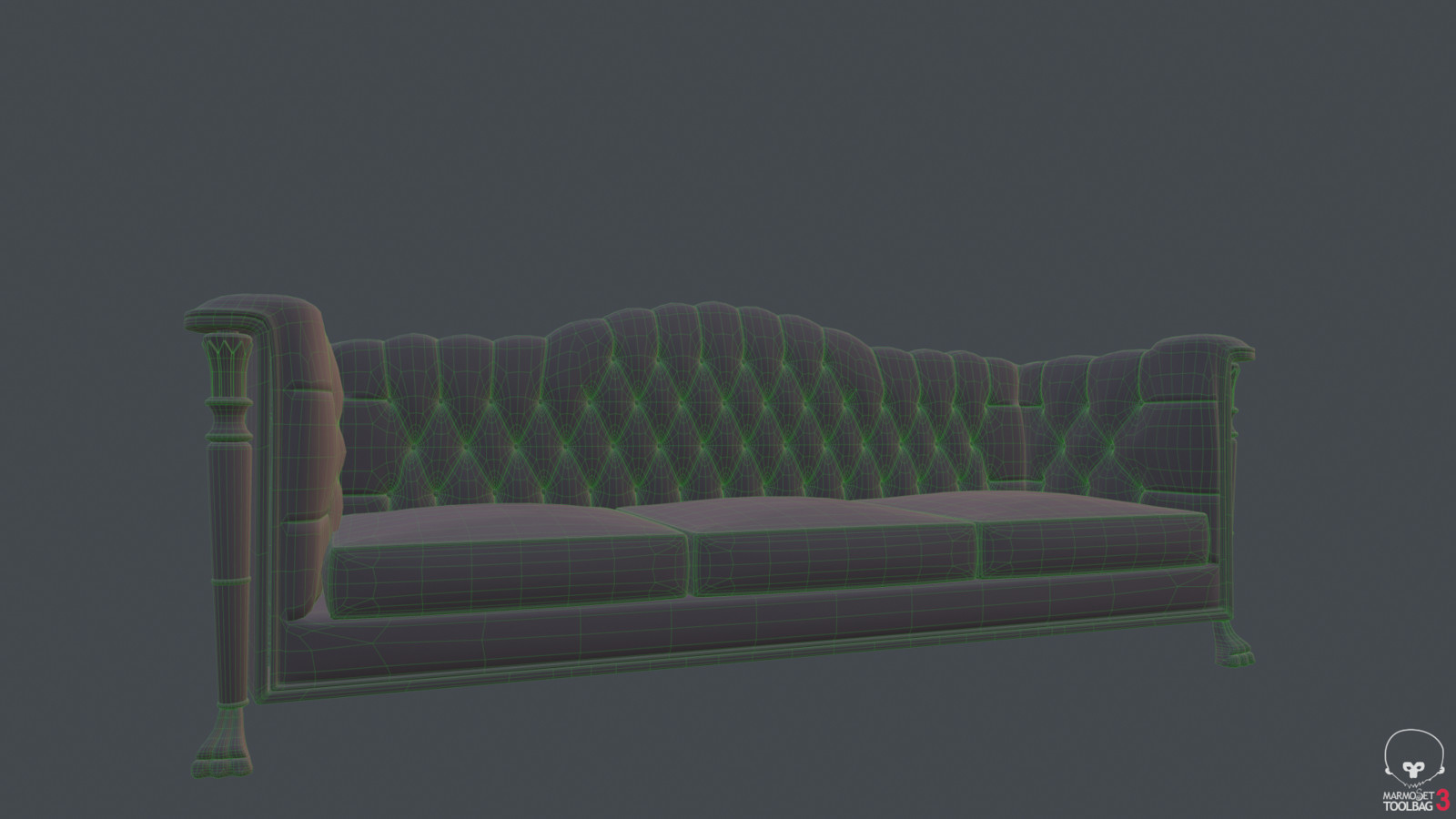 Marmoset couch screenshot.