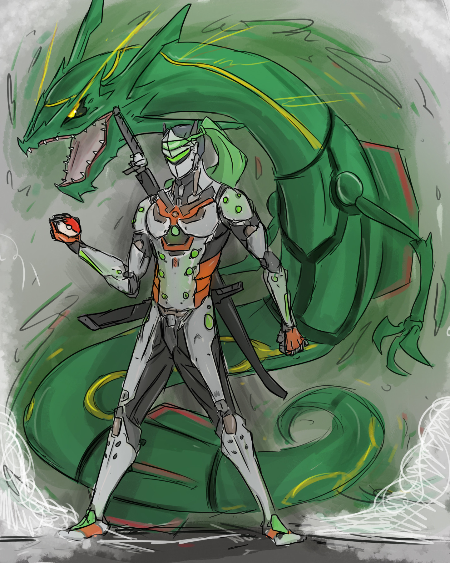 Artstation Genji Dressed As Pokemon Trainer Jorden Prussing