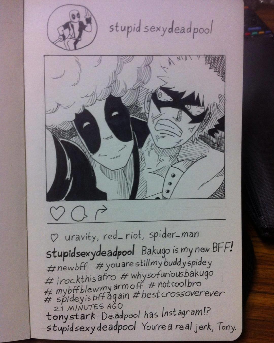 Day 21 - Furious (Deadpool and My Hero Academia)