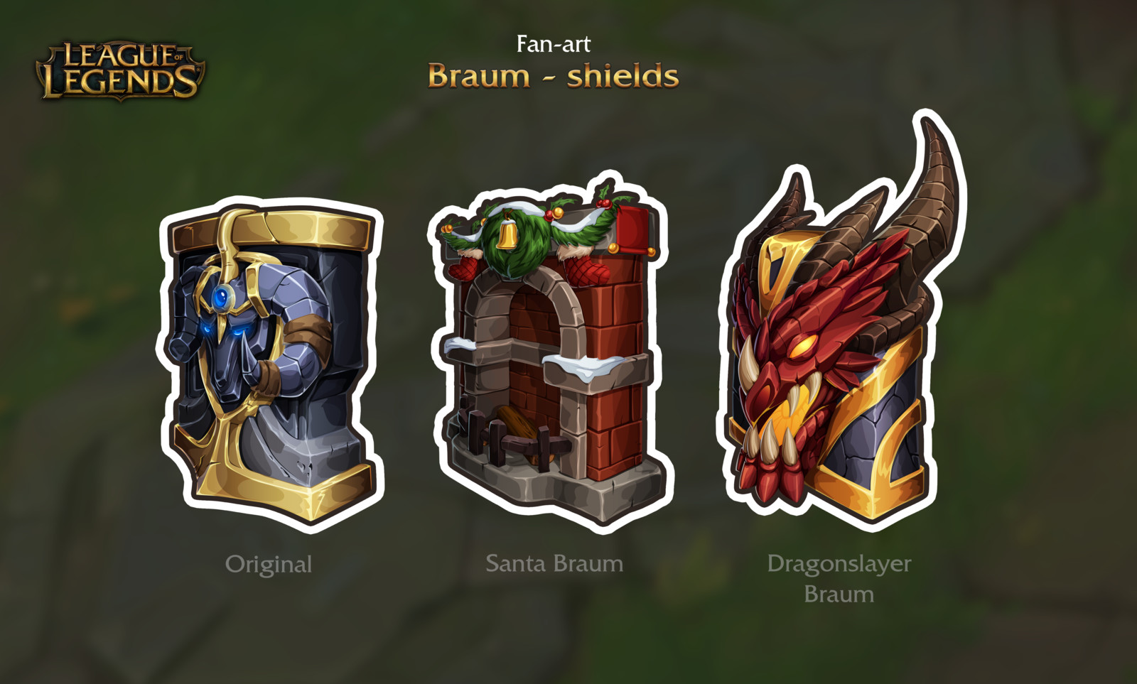Braum shields - League of Legends Fan Art.