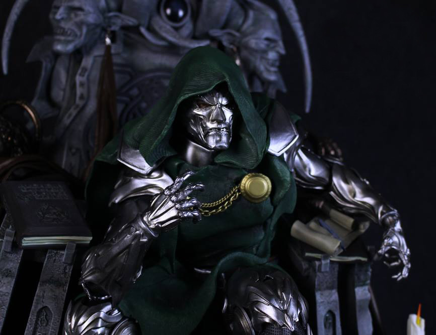 doctor doom on throne