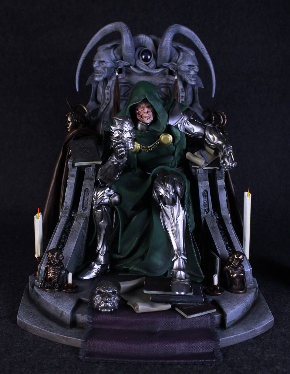 doctor doom on throne