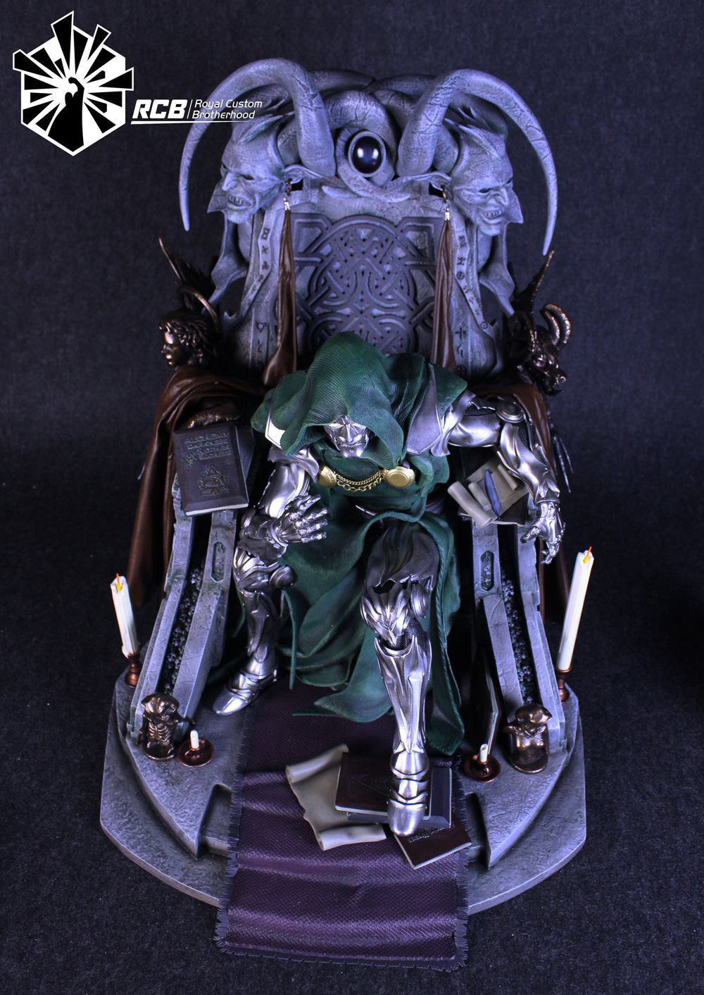 doctor doom on throne