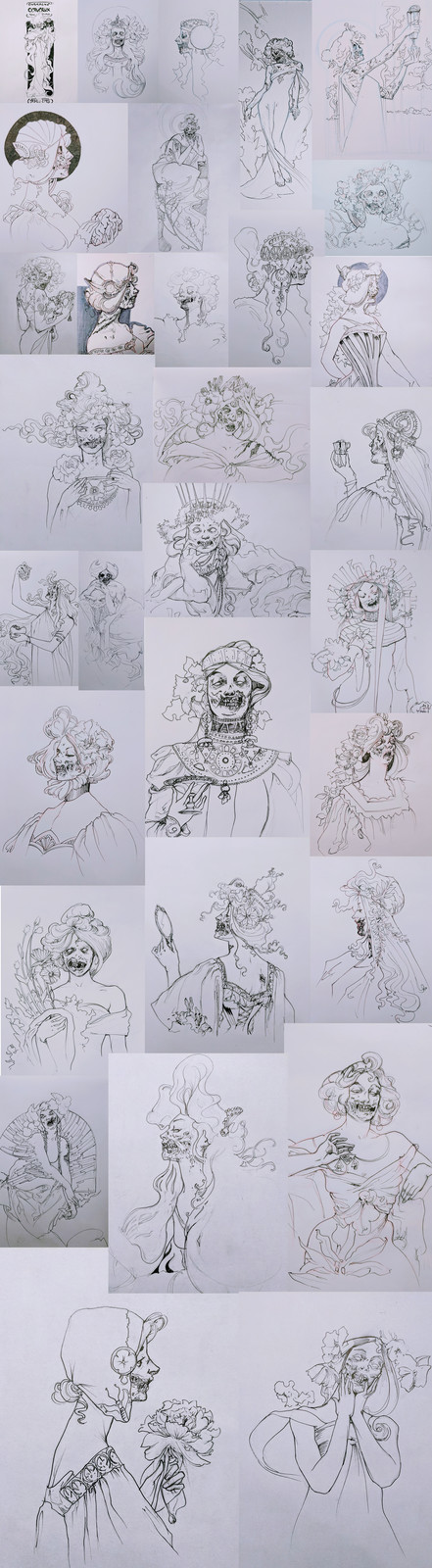 Inktober 2017 - Zombie Nouveau