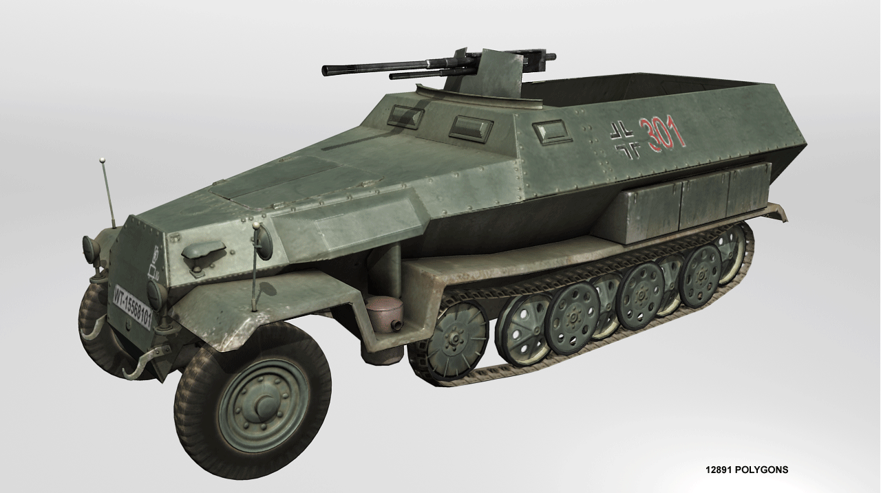 Hanomag model created for the pre- rendered trailer for the game.