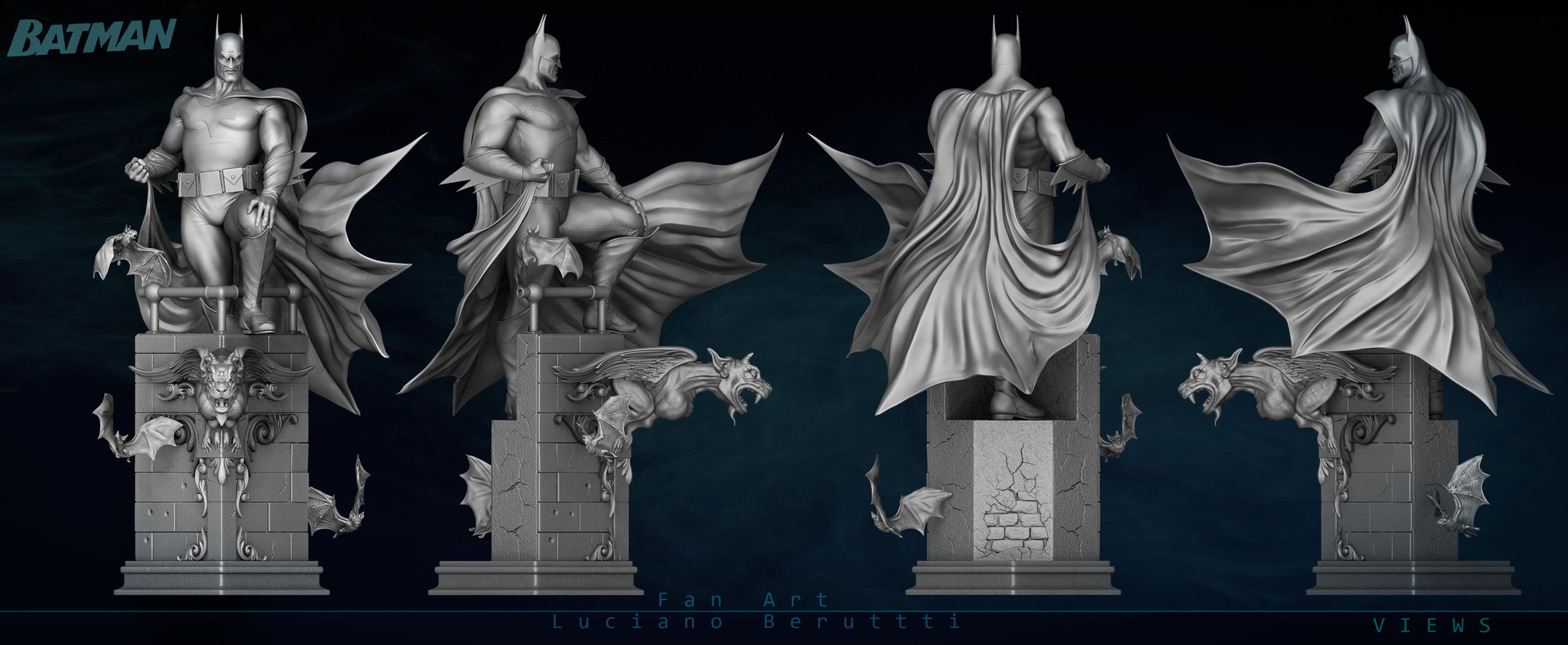 Artstation Batman Fan Art Collectible Statue Luciano