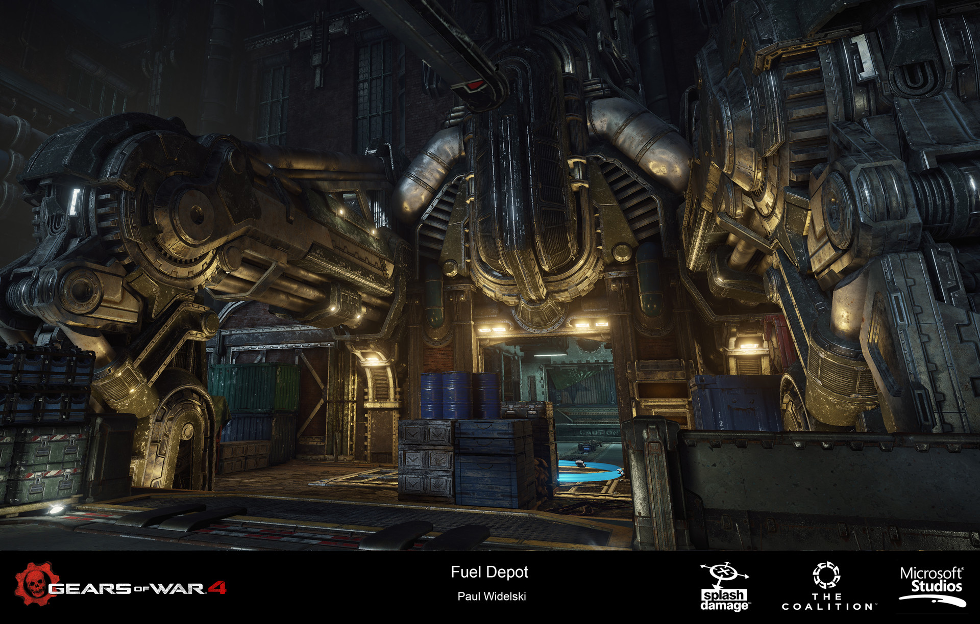 ArtStation Gears of War 4 DLC Fuel Depot Asset Work