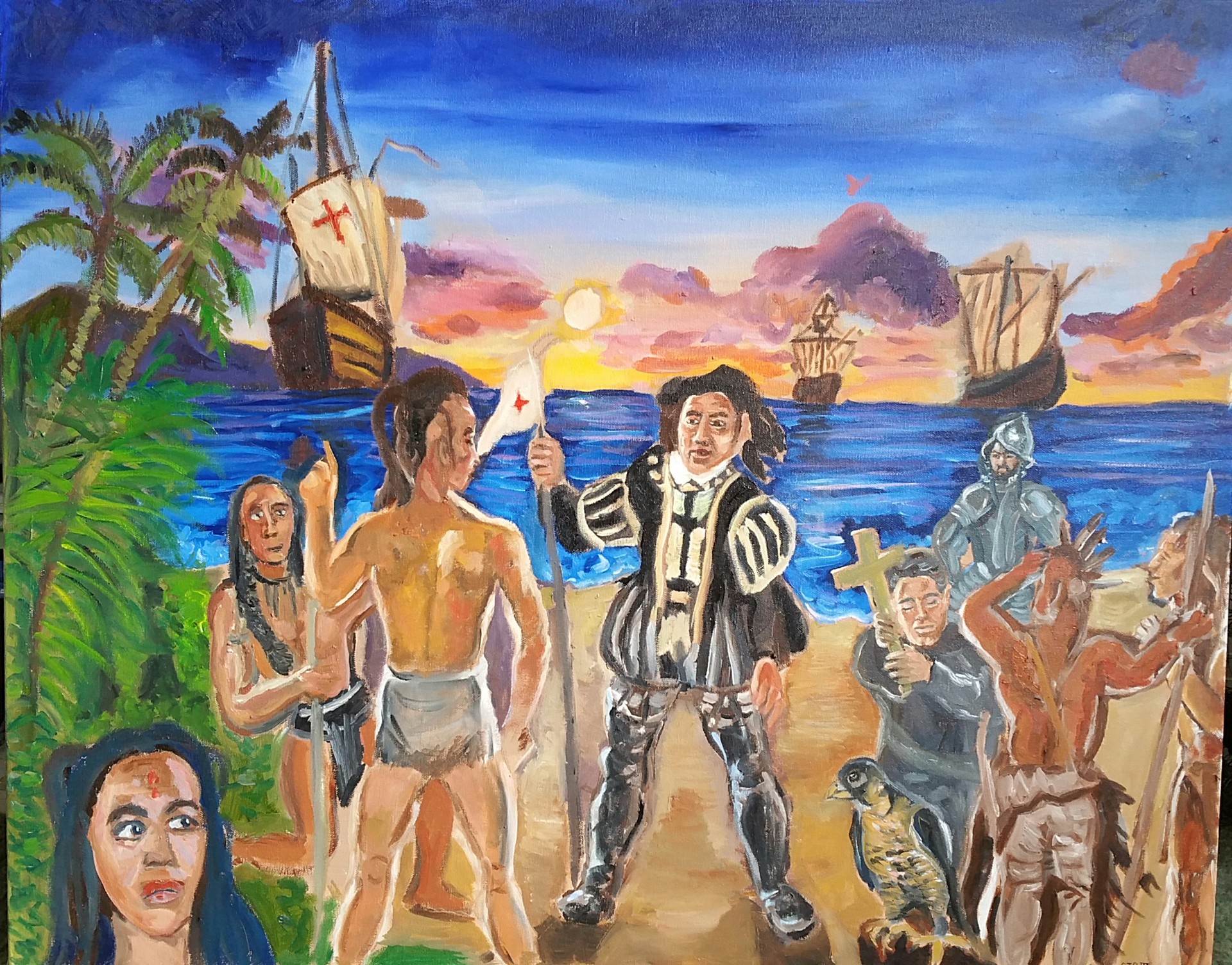 Artstation Christopher Columbus Landing In America Charlie Paine