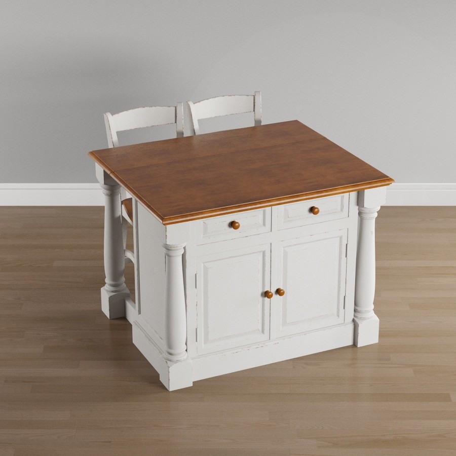 Victor Schell Monarch White Kitchen Island With Seating Monarch White Kitchen Island With Seating