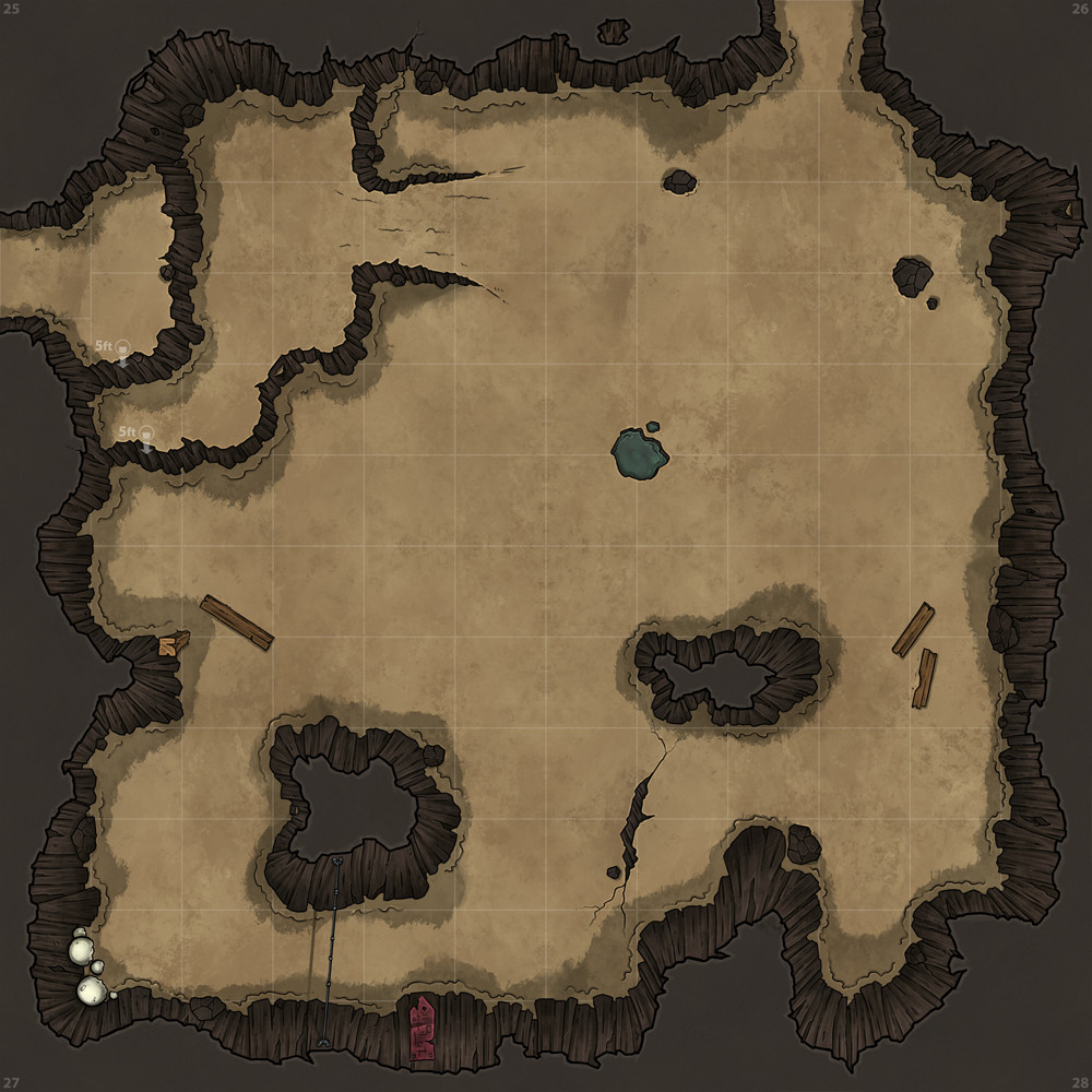 ArtStation - Dungeon Maps: Generic large cave.