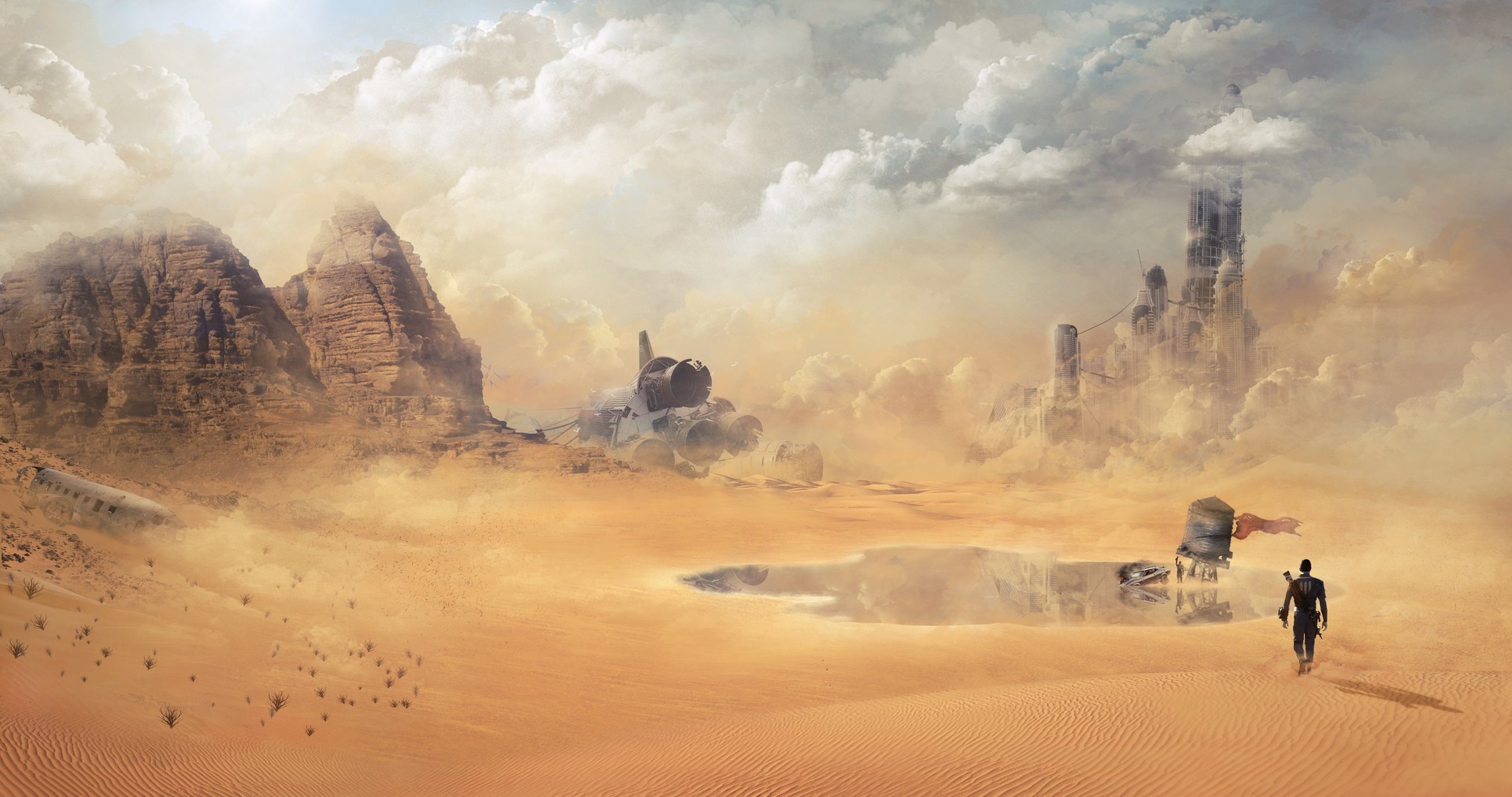 ArtStation - Digital Matte Painting: Desert Badlands