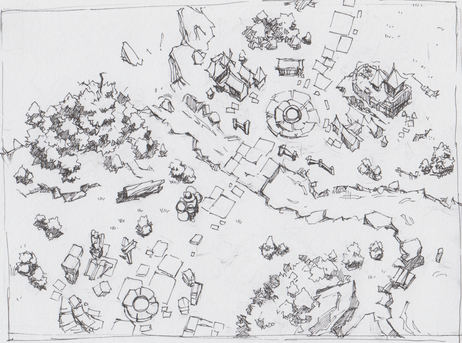 One of the first sketches of the world map.