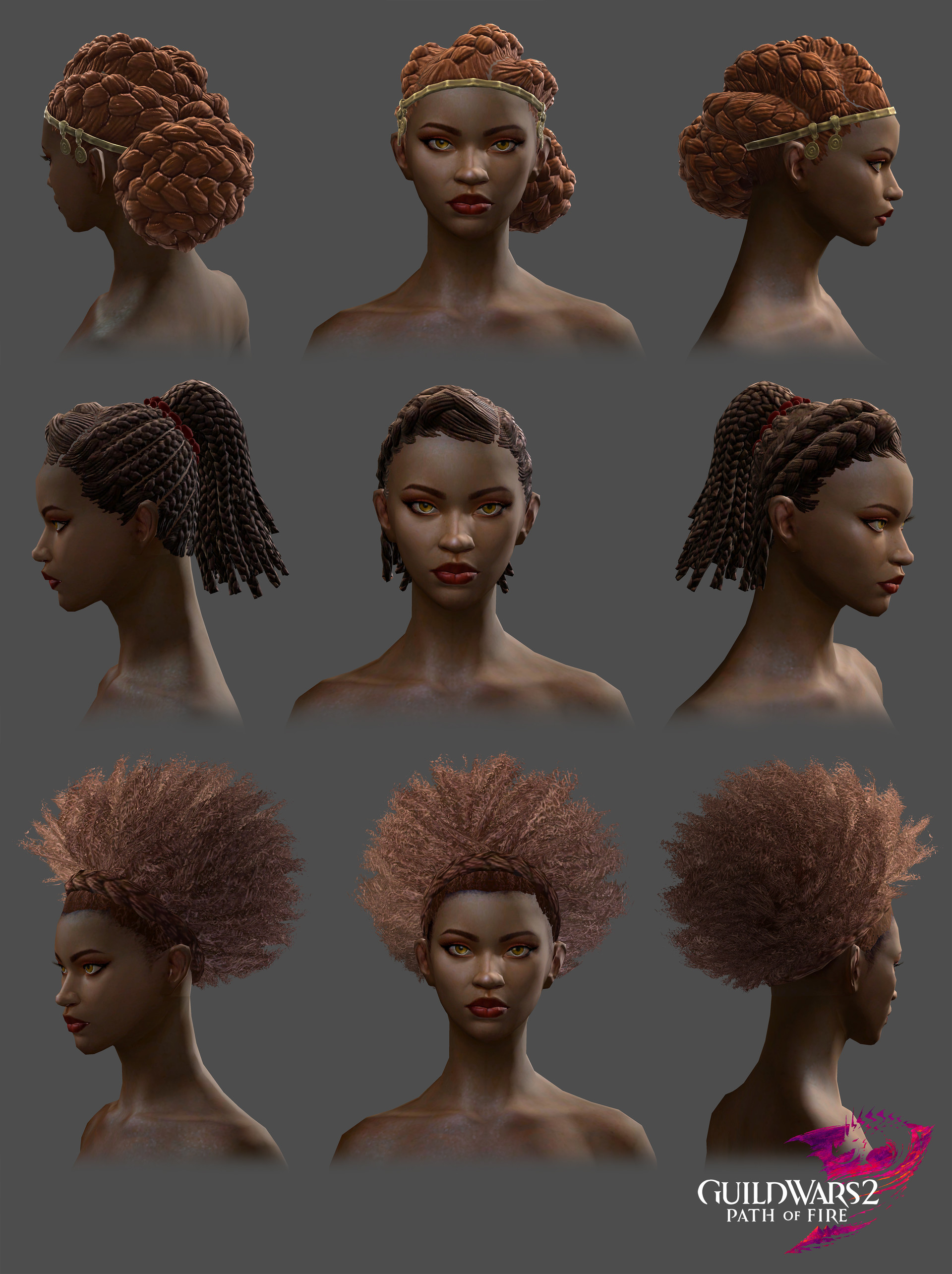 Artstation Hair Faces Gw2 Path Of Fire Vanessa Le