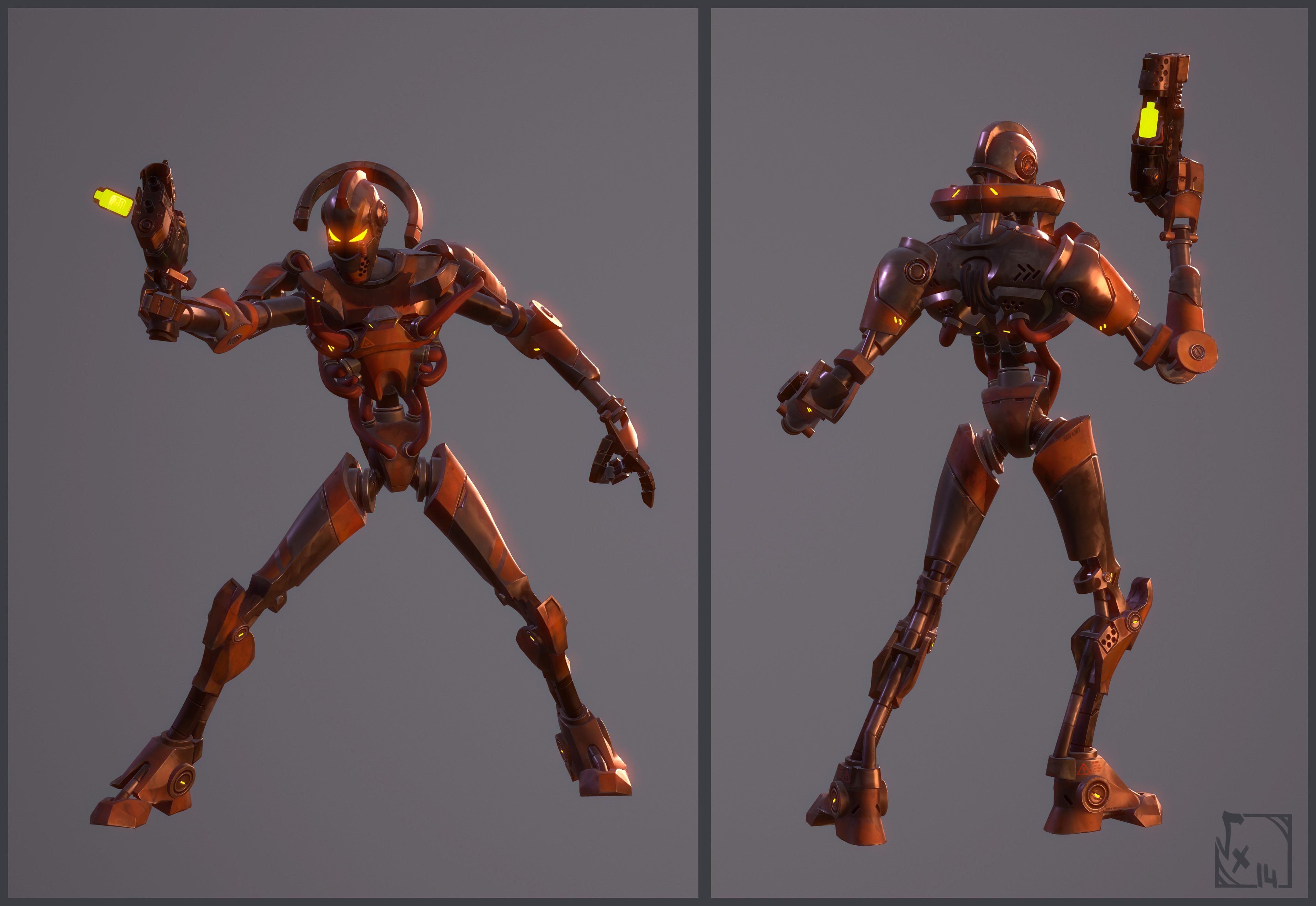 Training Bot - Made with 3dsmax/ZBrush/3DCoat/Akeytsu