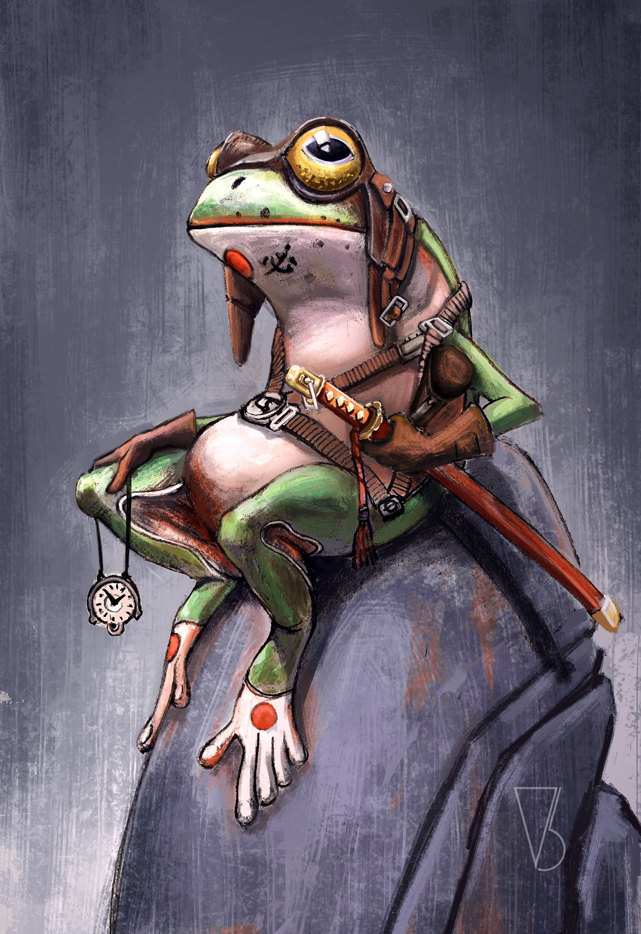 ArtStation - samurai frog