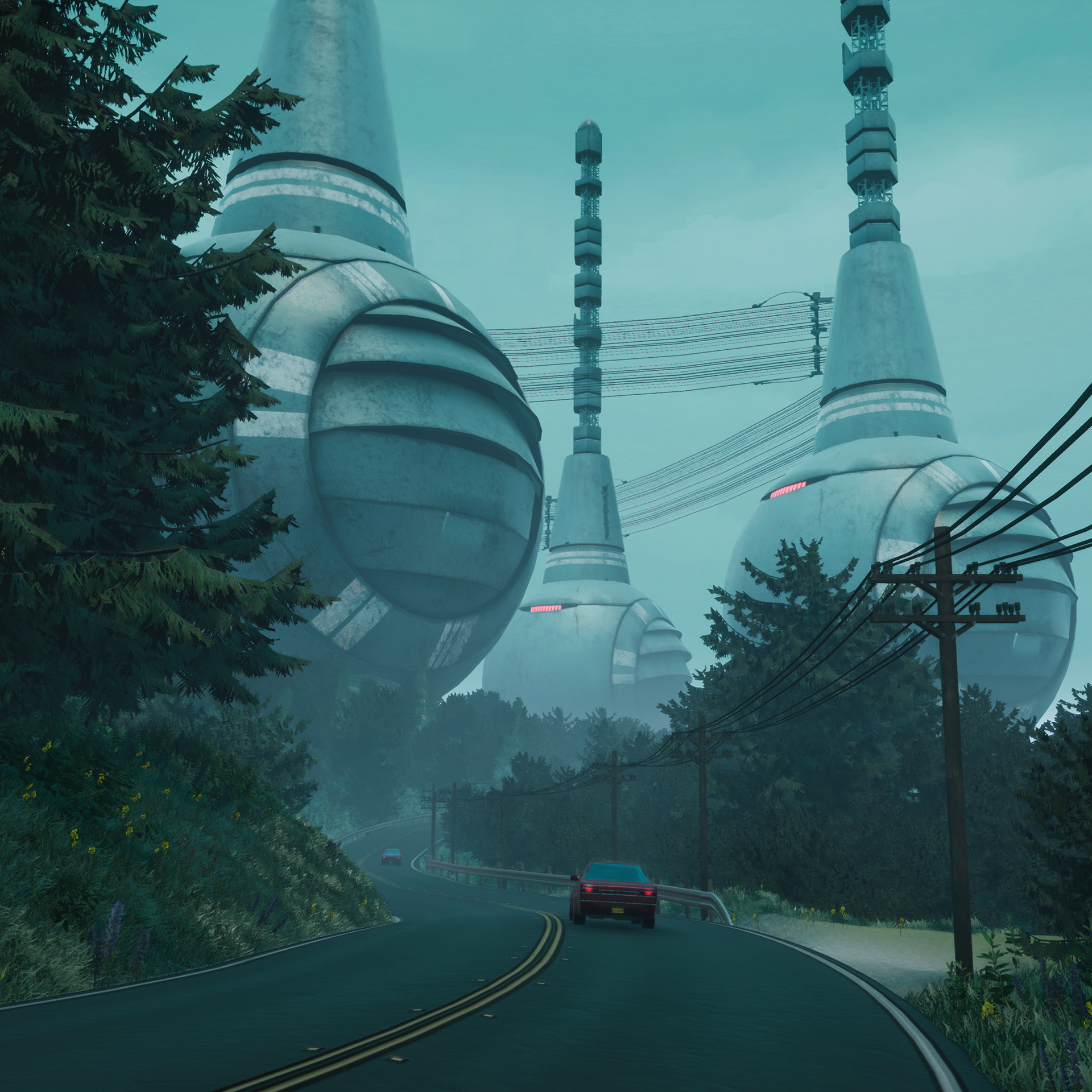 Artstation Render Farm Tribute To Simon Stalenhag Tyler