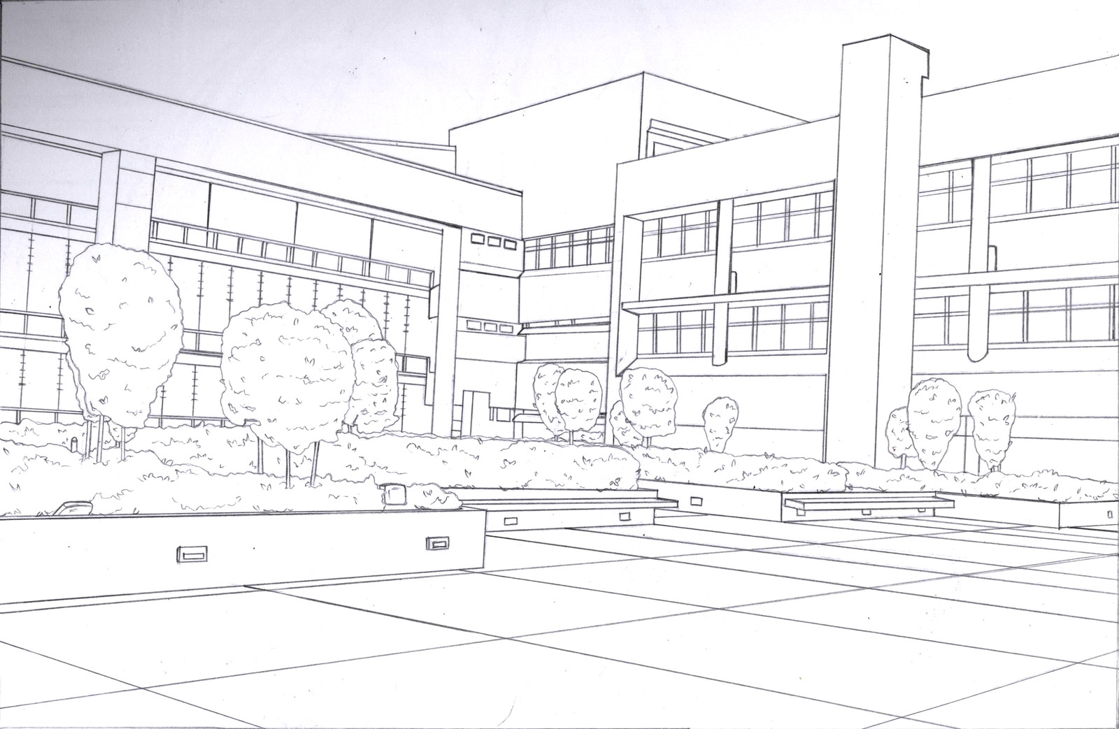 Lyn Wong - School Campus drawing