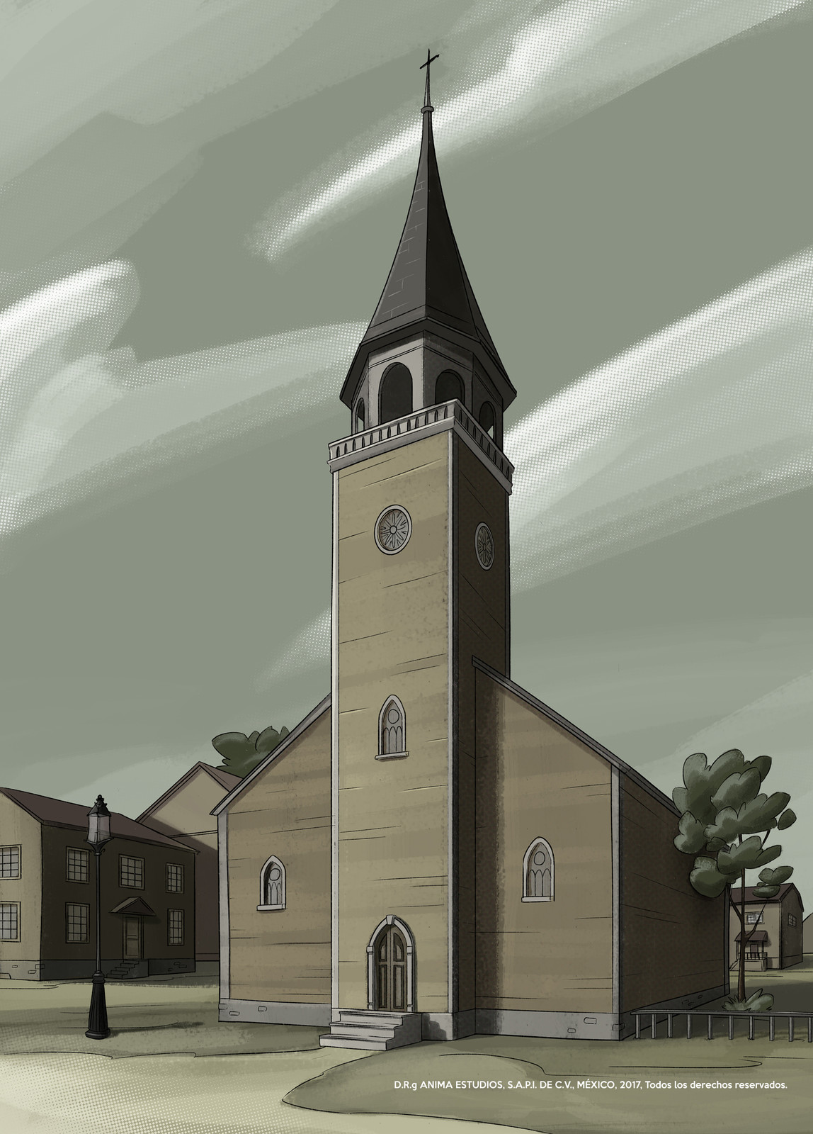 Concept art for the church.