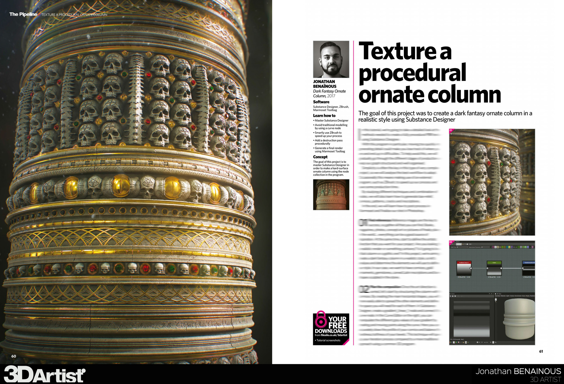 Artstation 3d Artist Issue 113 Procedural Ornate Column By