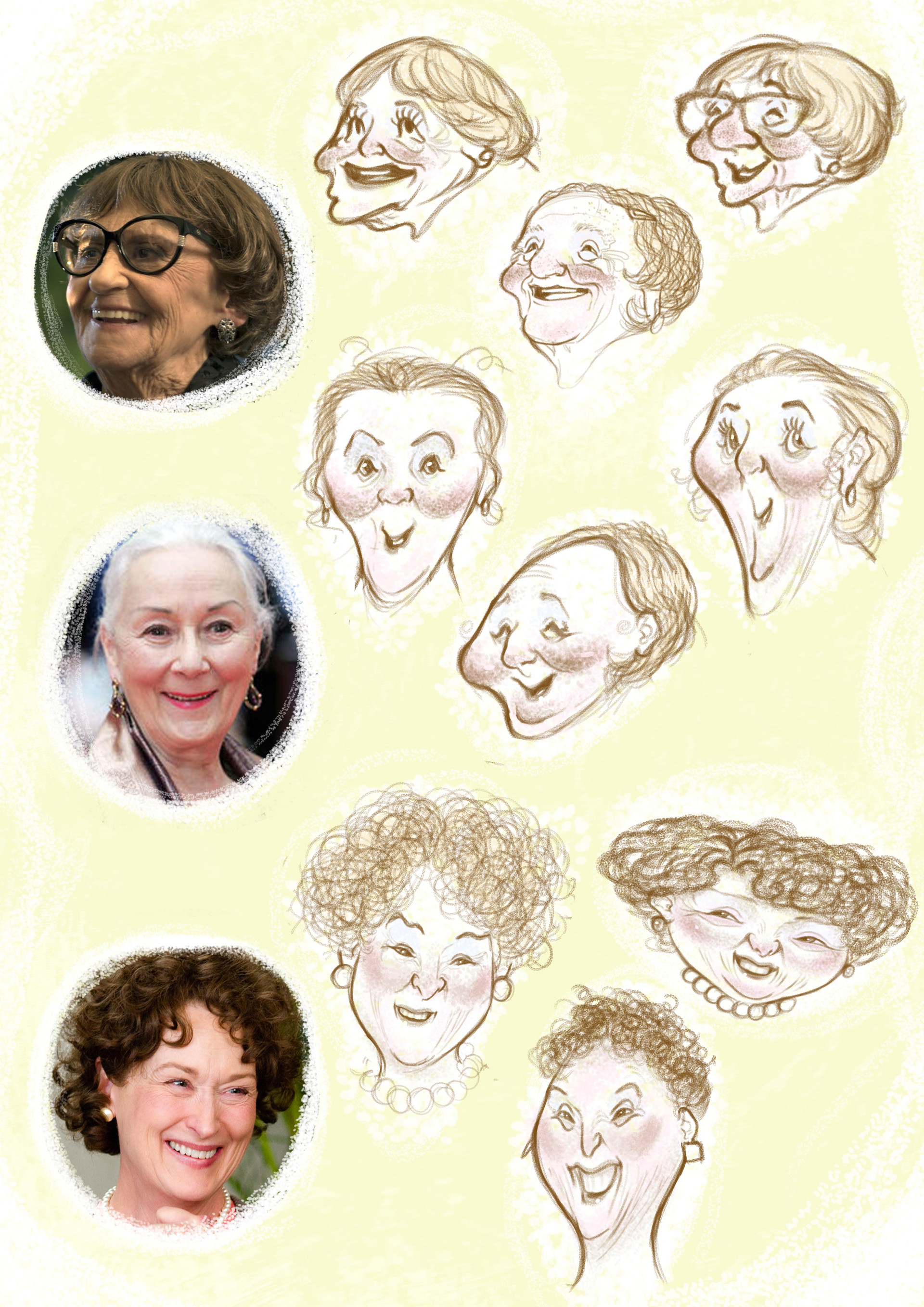 ArtStation - Exaggeration exercise #1-2 (Old people)