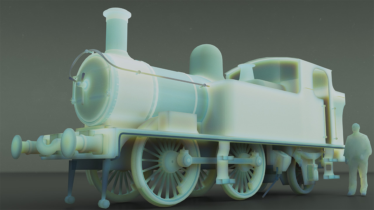 ArtStation Train 3d Printed Effect ArtStation Train 3d Printed Effect